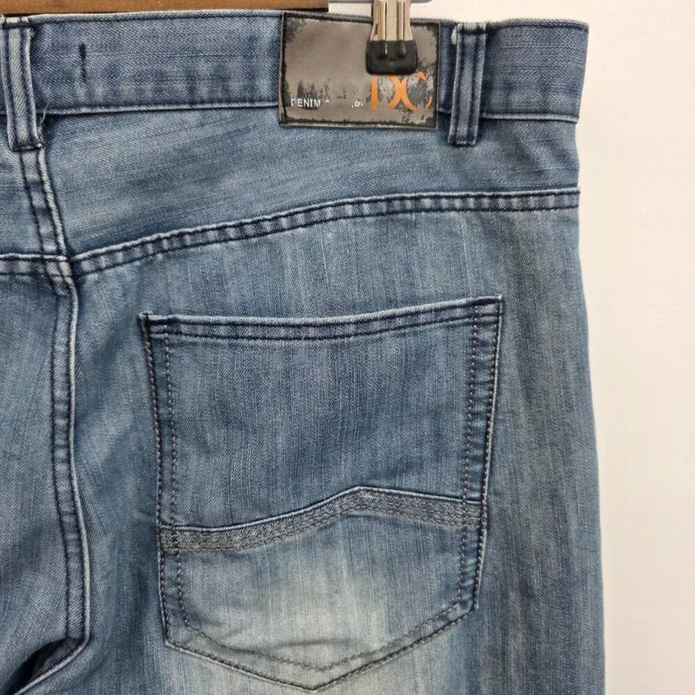Denim Culture Jeans Mens 38x32 Relaxed Fit Straight Leg Medium Wash‎ 5-Pocket